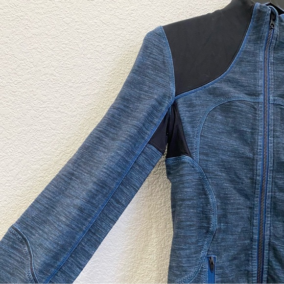 LULULEMON Forme Jacket Reversible Slub Denim Limitless Blue/Black Size 4 - Picture 11 of 16